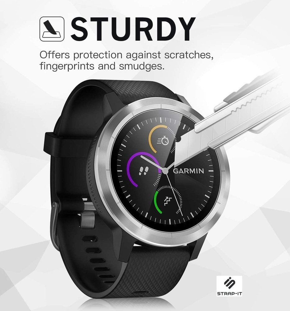 Strap-it Strap-it Protecteur d'écran Garmin Vivoactive 3 (verre)