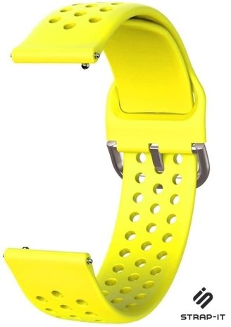 Strap-it Strap-it Bracelet silicone avec trous Garmin Vivoactive 3 (jaune)