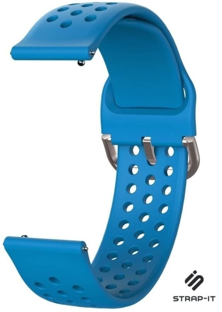 Strap-it Strap-it Bracelet silicone avec trous Garmin Vivoactive 3 (bleu)