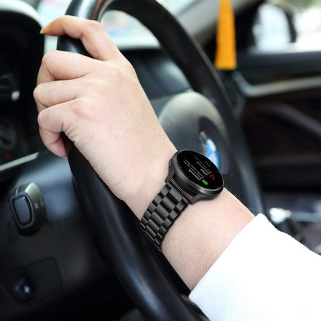 Strap-it Strap-it Bracelet acier Garmin Vivoactive 4s - 40mm - noir Strap-it Strap-it Bracelet acier Garmin Vivoactive 4s - 40mm - noir