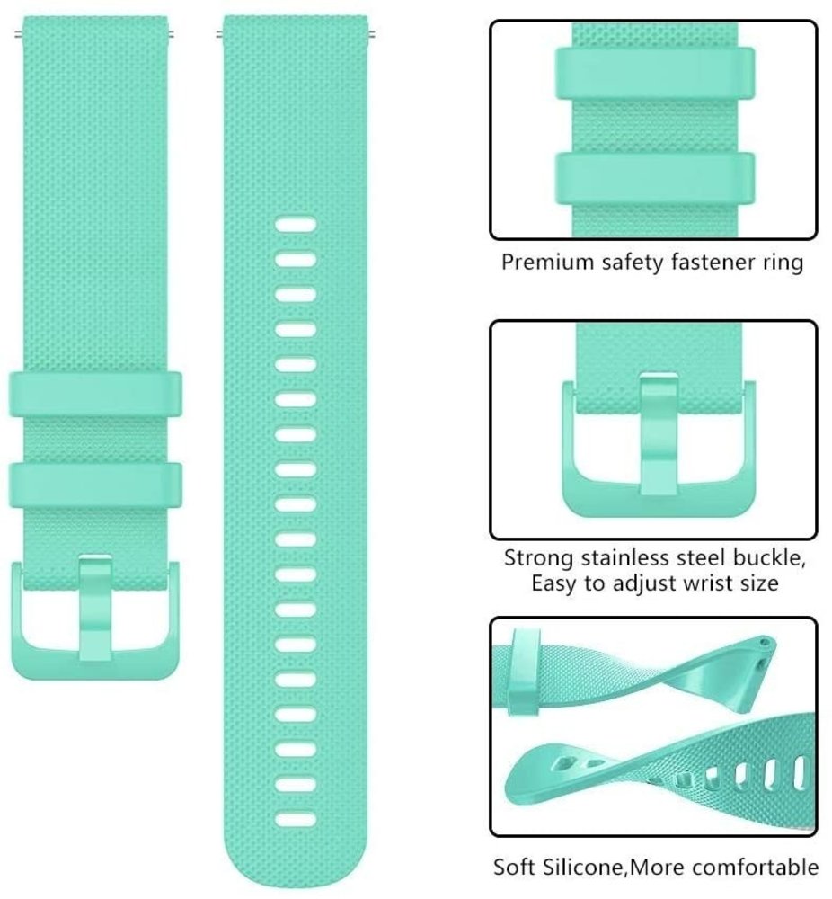 Strap-it Strap-it Bracelet silicone Garmin Vivomove 3s - 39mm - aqua