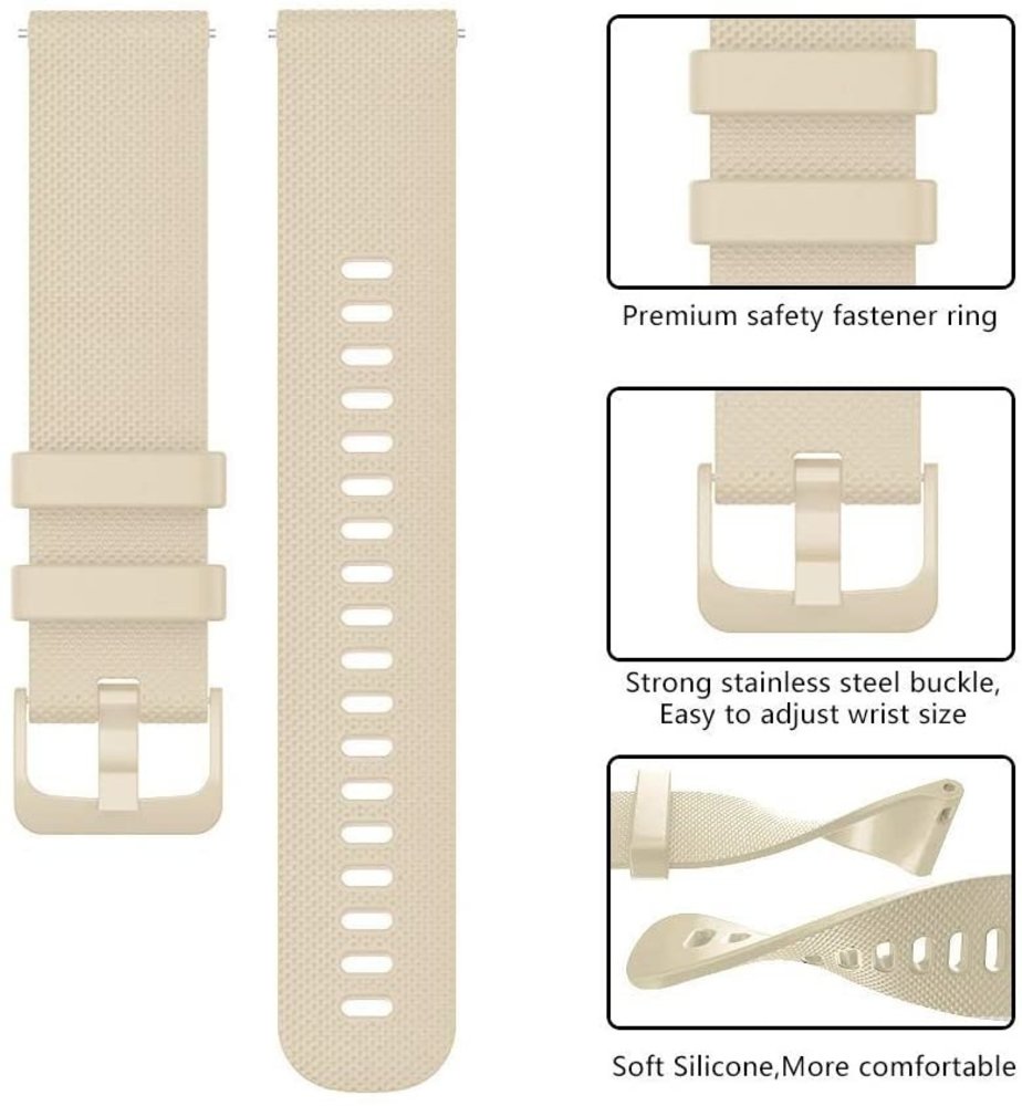 Strap-it Strap-it Bracelet silicone Garmin Vivomove 3s - 39mm - beige