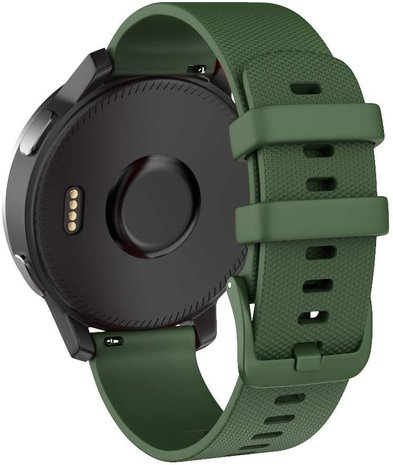 Strap-it Strap-it Bracelet silicone Garmin Vivomove 3s - 39mm - vert armée
