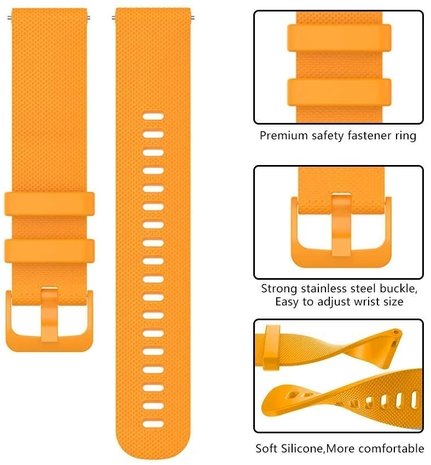 Strap-it Strap-it Bracelet silicone Garmin Vivomove 3s - 39mm - orange