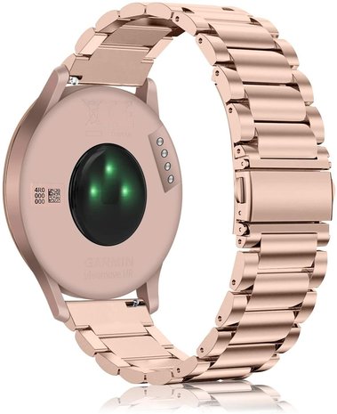 Strap-it Strap-it Bracelet acier Garmin Vivomove 3s - 39 mm - or rose Strap-it Strap-it Bracelet acier Garmin Vivomove 3s - 39 mm - or rose