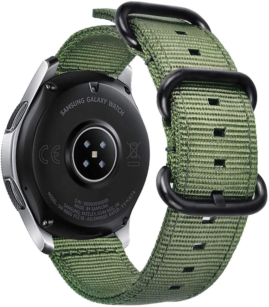 Strap-it Strap-it Bracelet nylon boucle Garmin Vivoactive 4 - 45mm - vert