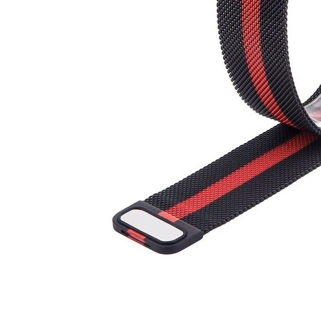 Strap-it Strap-it Bracelet Milanais Garmin Vivoactive 3 (noir/rouge)