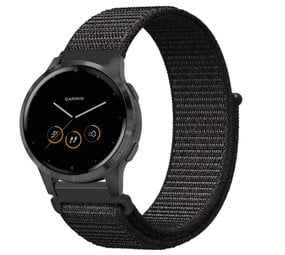 Strap-it Bracelet nylon Garmin Vivoactive 4s - 40mm - noir