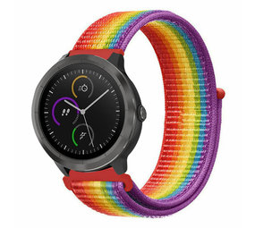 Strap-it Bracelet nylon Garmin Vivoactive 3 (arc-en-ciel)