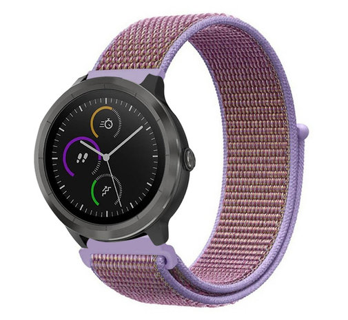 Strap-it Strap-it Bracelet nylon Garmin Venu (lilas) Strap-it Strap-it Bracelet nylon Garmin Venu (lilas)
