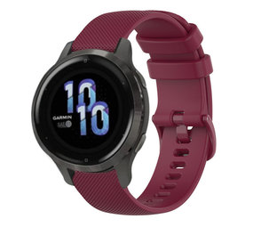 Strap-it Bracelet silicone Garmin Venu 2s - 40mm - rouge foncé