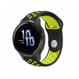 Strap-it Bracelet sport Garmin Venu 2s - 40mm - noir/jaune