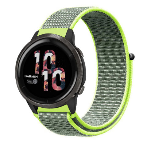 Strap-it Strap-it Bracelet nylon Garmin Venu 2 - 45mm - fluorescent