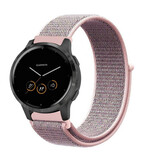 Strap-it Bracelet nylon Garmin Vivoactive 4s - 40mm - rose poudré