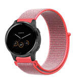 Strap-it Bracelet nylon Garmin Vivoactive 4s - 40mm - rose/rouge
