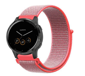 Strap-it Bracelet nylon Garmin Vivoactive 4s - 40mm - rose/rouge