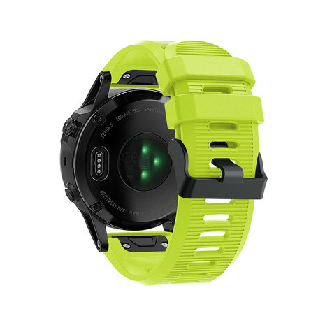 Strap-it Strap-it Bracelet silicone Garmin Fenix ​​​​5x / 6x (vert clair)