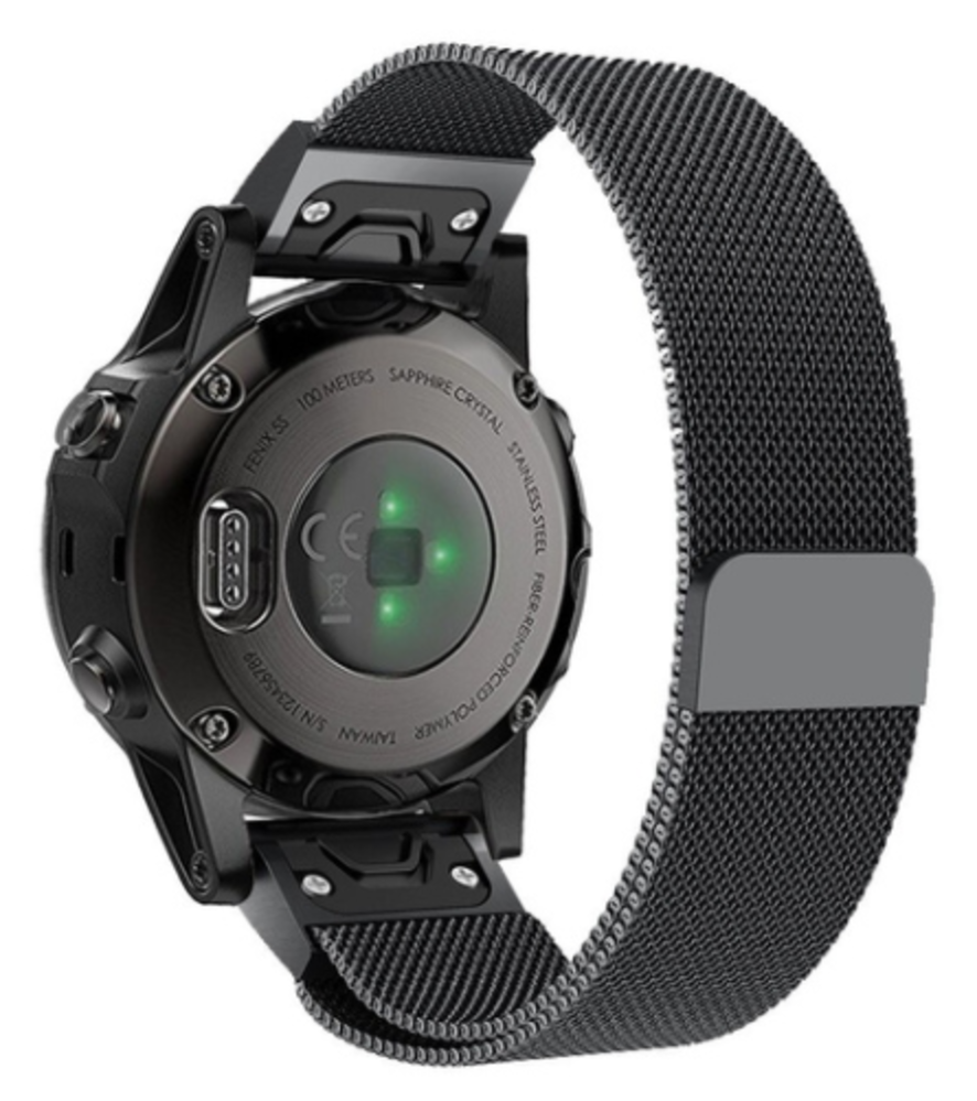 Strap-it Strap-it Bracelet Milanais Garmin Fenix ​​​​5s / 6s (noir)