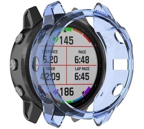 Strap-it Coque de protection Garmin Fenix ​​​​6x TPU (bleu)