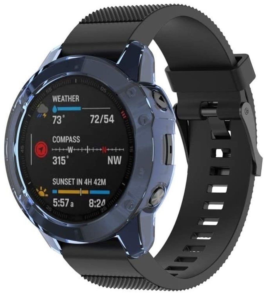 Strap-it Strap-it Coque de protection Garmin Fenix ​​​​6x TPU (bleu)