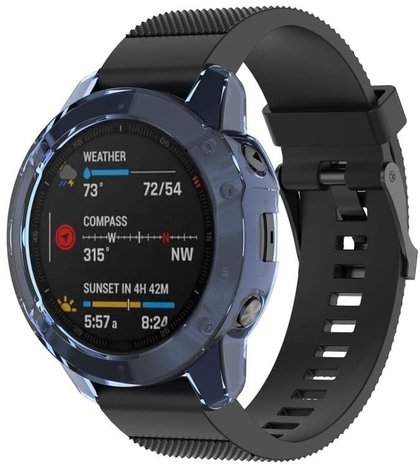 Strap-it Strap-it Coque de protection Garmin Fenix ​​​​6x TPU (bleu)