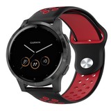 Strap-it Bracelet sport Garmin Vivoactive 4s - 40mm - noir/rouge