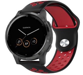 Strap-it Bracelet sport Garmin Vivoactive 4s - 40mm - noir/rouge