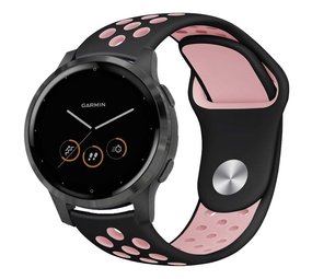Strap-it Bracelet sport Garmin Vivoactive 4s - 40mm - noir/rose
