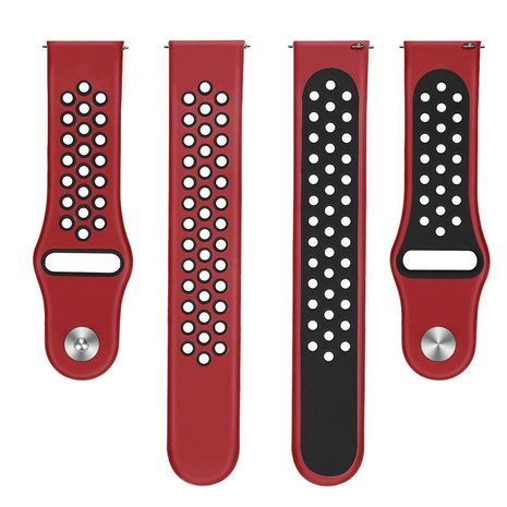 Strap-it Strap-it Bracelet sport Garmin Vivoactive 4s - 40mm - rouge/noir