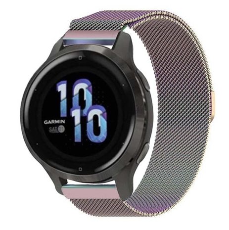 Strap-it Strap-it Bracelet Milanais Garmin Venu 2s - 40mm - arc-en-ciel