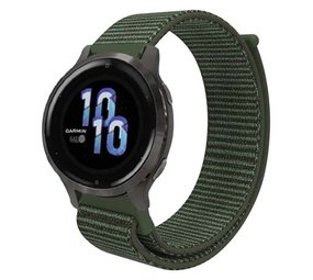 Strap-it Bracelet nylon Garmin Venu 2s - 40mm - vert foncé