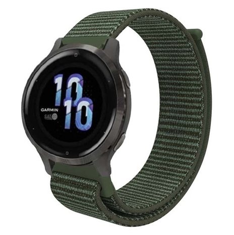 Strap-it Strap-it Bracelet nylon Garmin Venu 2s - 40mm - vert foncé Strap-it Strap-it Bracelet nylon Garmin Venu 2s - 40mm - vert foncé