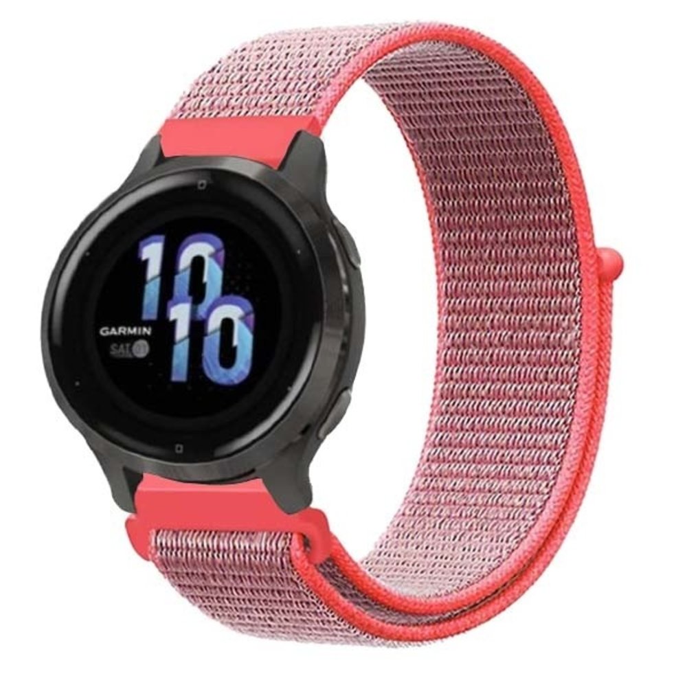 Strap-it Strap-it Bracelet nylon Garmin Venu 2s - 40mm - rose/rouge