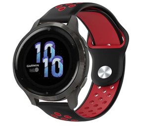 Strap-it Bracelet sport Garmin Venu 2s - 40mm - noir/rouge