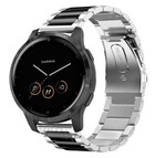Strap-it Strap-it Bracelet acier Garmin Vivoactive 4s - 40mm - argent/noir