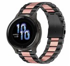 Strap-it Strap-it Bracelet acier Garmin Venu 2s - 40mm - noir/rose