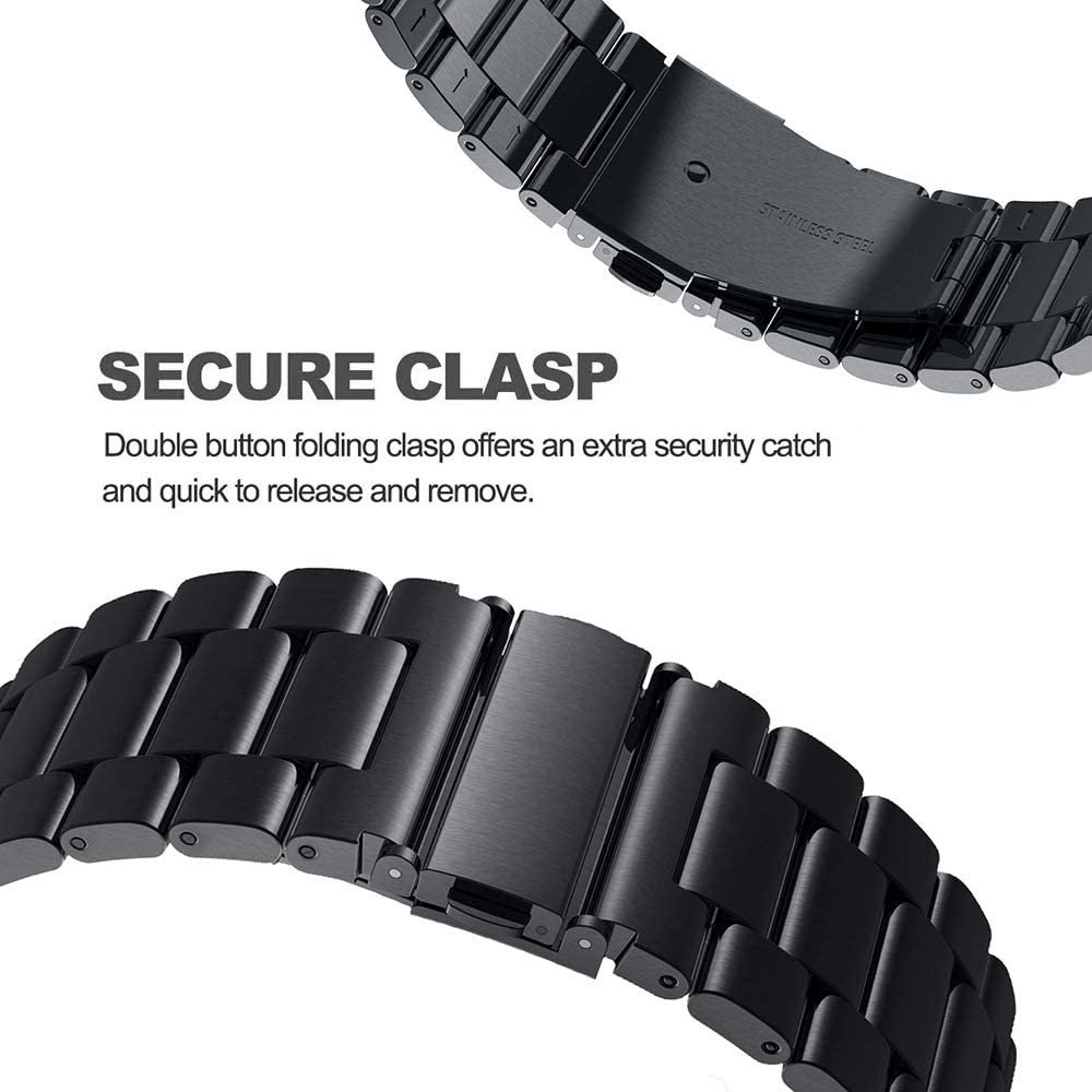 Bracelet acier Garmin Venu 2 - 45mm - noir 