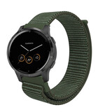 Strap-it Bracelet nylon Garmin Vivoactive 4s - 40mm - vert foncé