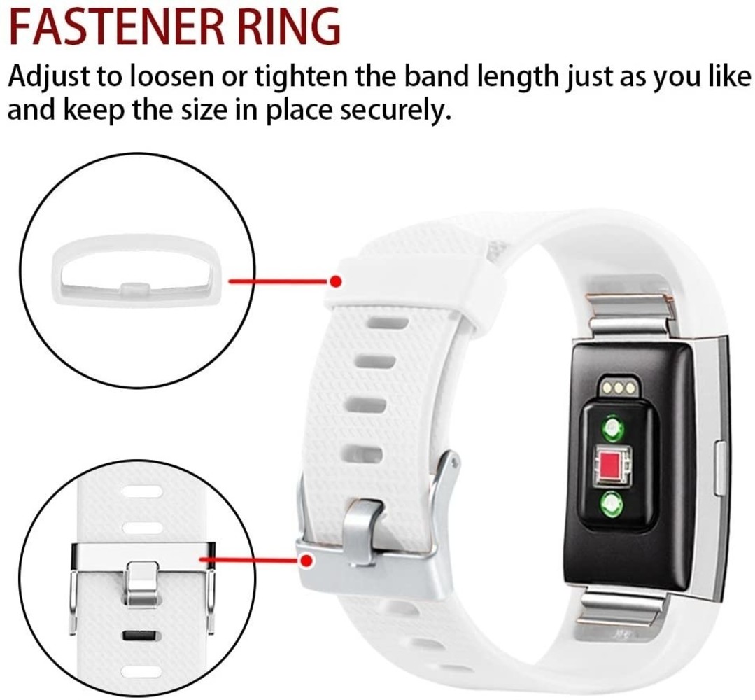 Strap-it Strap-it Bracelet silicone Fitbit Charge 2 (blanc)