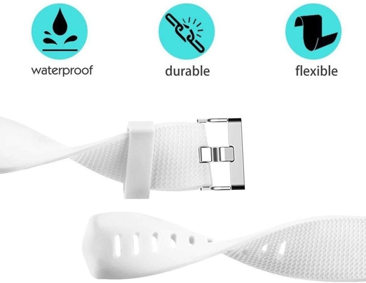 Strap-it Strap-it Bracelet silicone Fitbit Charge 2 (blanc)