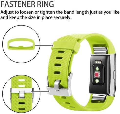 Strap-it Strap-it Bracelet silicone Fitbit Charge 2 (vert clair)
