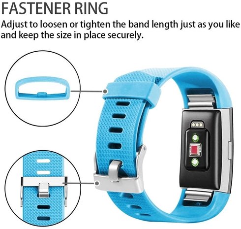 Strap-it Strap-it Bracelet silicone Fitbit Charge 2 (bleu)