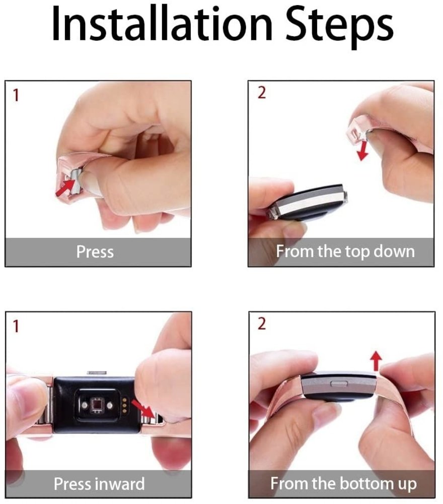 Strap-it Strap-it Bracelet silicone Fitbit Charge 2 (rose)