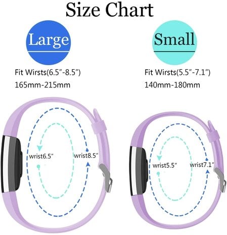 Strap-it Strap-it Bracelet silicone Fitbit Charge 2 (violet clair)