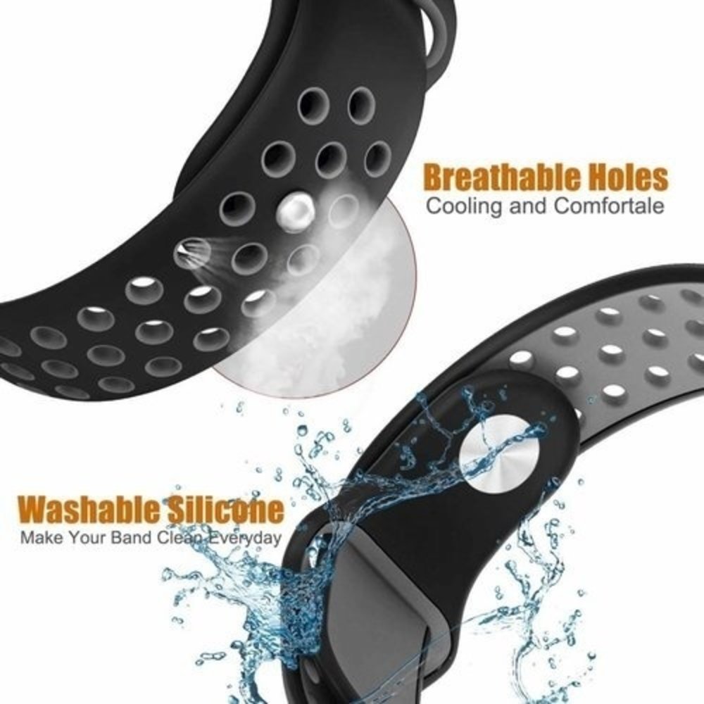 Strap-it Strap-it Bracelet sport Fitbit Charge 2 (noir/gris) Strap-it Strap-it Bracelet sport Fitbit Charge 2 (noir/gris)