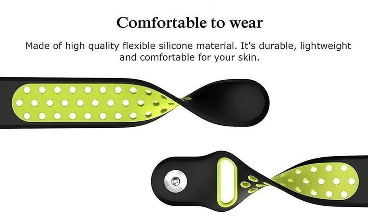 Strap-it Strap-it Bracelet sport Fitbit Charge 2 (noir/jaune)