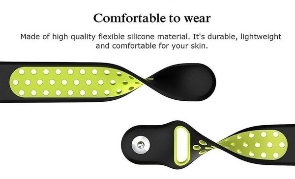 Strap-it Strap-it Bracelet sport Fitbit Charge 2 (noir/jaune)