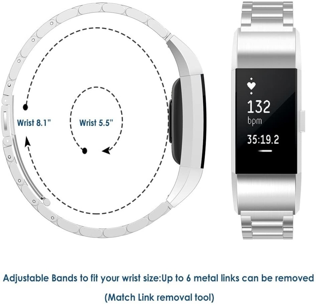 Strap-it Strap-it Bracelet acier Fitbit Charge 2 (argent)