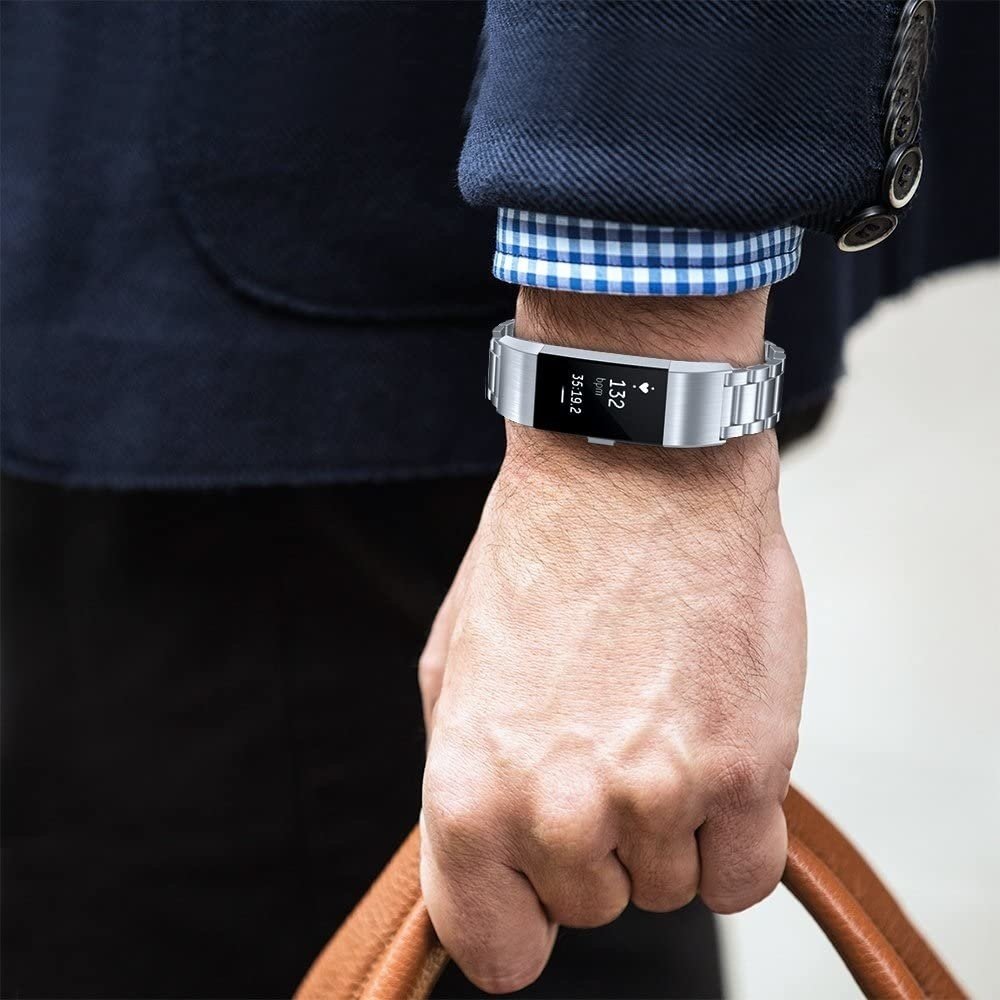 Strap-it Strap-it Bracelet acier Fitbit Charge 2 (argent)