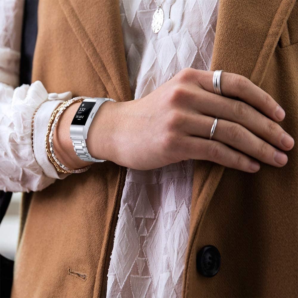 Strap-it Strap-it Bracelet acier Fitbit Charge 2 (argent)